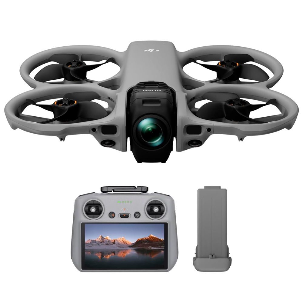 Drone DJI Avata 360 (Control Remoto DJI RC 2), Imagen 360° de 1, 8K para FPV y Filmacion Aerea, Protector de Helices