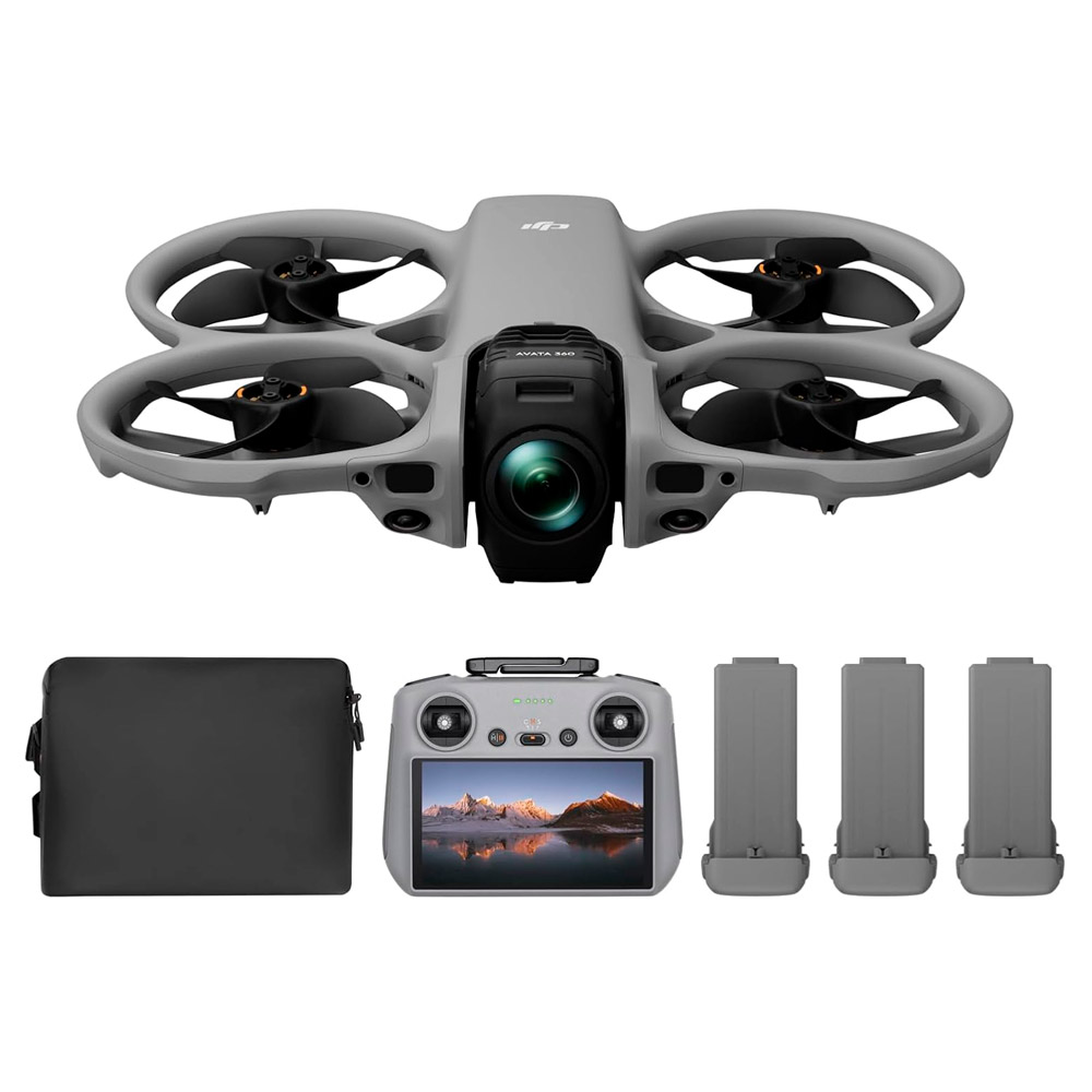 Drone DJI Avata 360 Combo Vuela Mas (Control Remoto DJI RC 2 + 3 Baterias de Vuelo Inteligente), Imagen 360° de 1, 8K para FPV y Filmacion Aerea, Protector de Helices, Tiempo de Vuelo Extendido