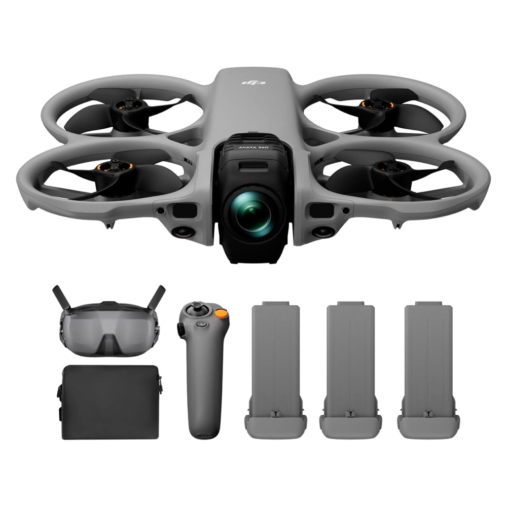 Drone DJI Avata 360 Combo Vuela Mas Motion (DJI RC Motion 3 + DJI Goggles N3 + 3 Baterias de Vuelo Inteligente), Imagen 360° de 1, 8K para FPV y Filmacion Aerea, Protector de Helices, Tiempo de Vuelo Extendido