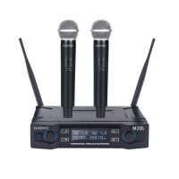 Micrófono Gadnic Inalámbrico Profesional de Mano 100mts 2CH 2Mic