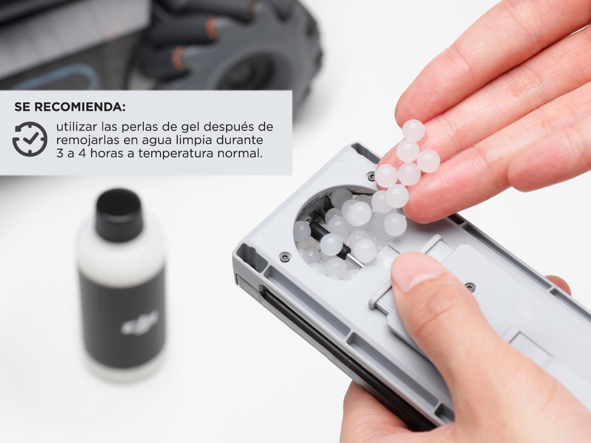 Pack x2 Perlas De Gel DJI RoboMaster S1 Municion Original Gel Beads 10000 Disparos Por Botella Diametro 59 A 68 mm - Imagen 3