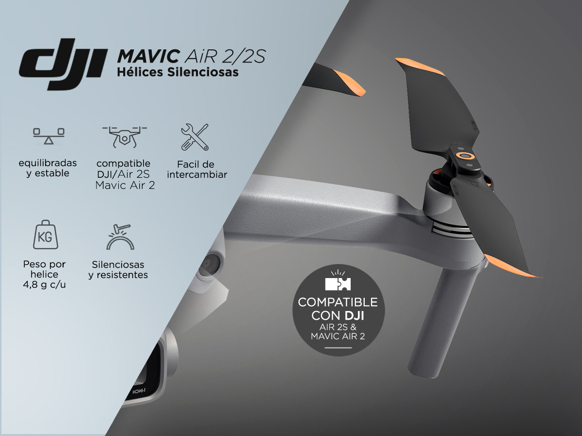 Hélices DJI Mavic Air 2 y Air 2S Bajo Ruido - Imagen 2