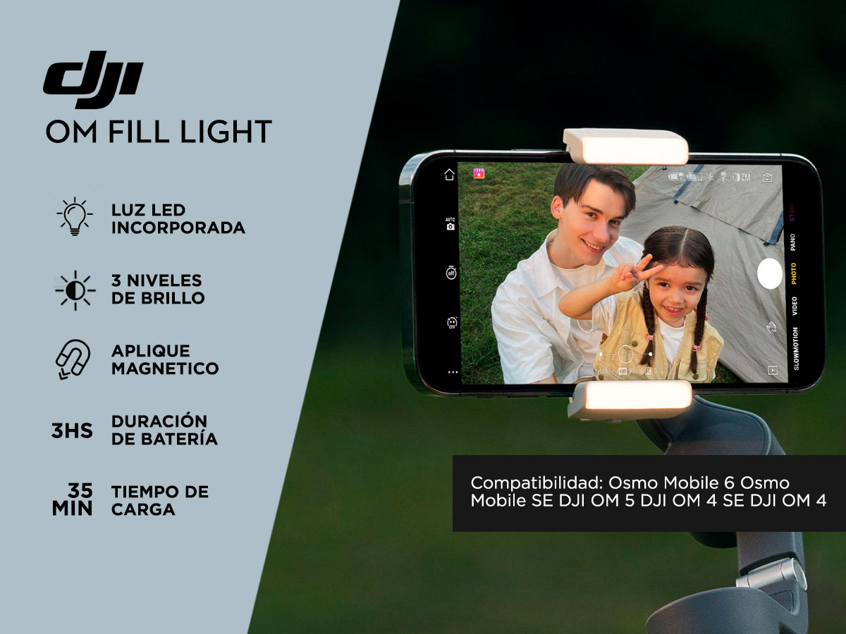 Soporte Magnético Para Teléfono DJI OM Con Luz Led Regulable - Imagen 2