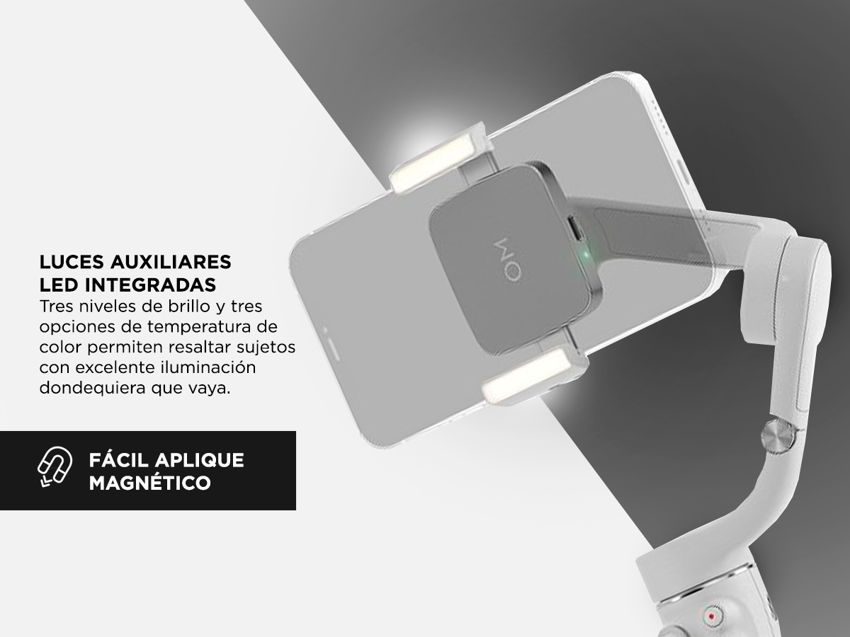 Soporte Magnético Para Teléfono DJI OM Con Luz Led Regulable - Imagen 3