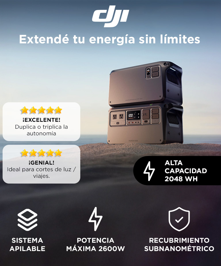 Bateria Dji De Expansion 2000, 2048 Wh De Alta Capacidad Bateria De Expansion DJI Power 2000 40Ah LiFePO4 4000 Ciclos 58.4V 2 Puertos SDC Alta Capacidad - Imagen 2
