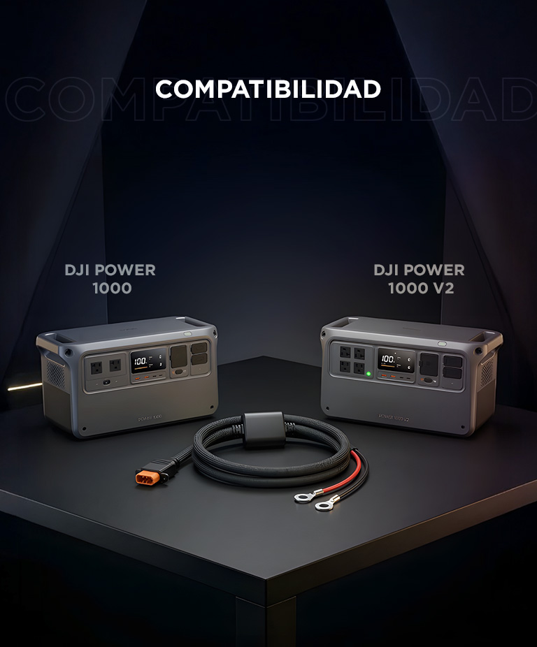 Cable De Carga Para Auto DJI Power 1800W 45A Largo 5 Metros Carga Desde Bateria Vehicular Con Fusible 60A - Imagen 3