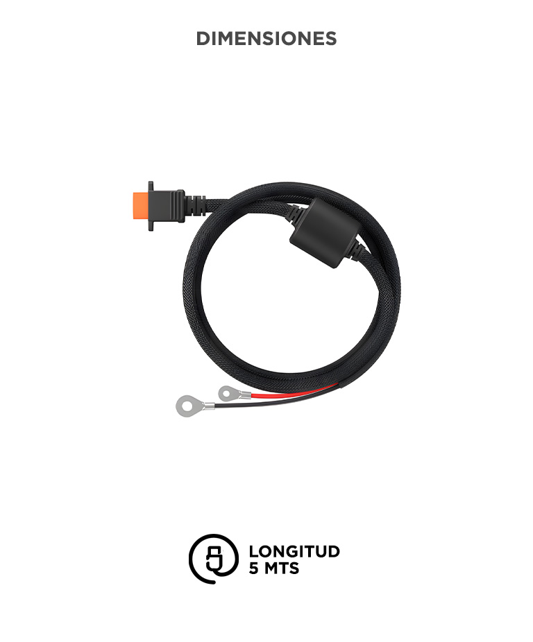 Cable De Carga Para Auto DJI Power 1800W 45A Largo 5 Metros Carga Desde Bateria Vehicular Con Fusible 60A - Imagen 4