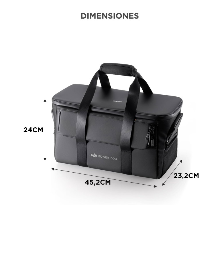 Bolsa Protectora Para DJI Power 1000 Y Power 1000 V2 Semi Rigida Reforzada Compartimentos Multiples Manija Acolchada - Imagen 5
