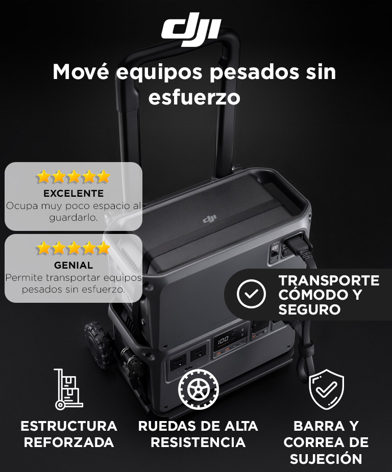 Carretilla De Mano DJI Power Series Plegable Estructura Reforzada Ruedas De Alta Resistencia Plataforma Estable - Imagen 2