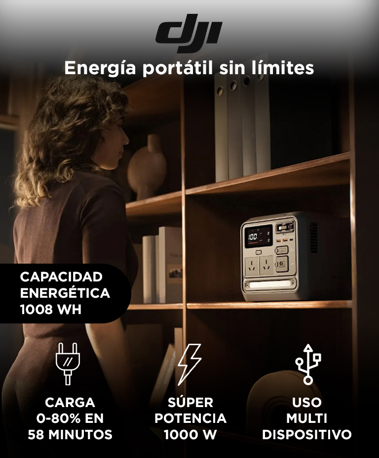 Estacion De Energia Dji Power 1000 Mini 1008wh 1000w Carga Rapida Ups App Bateria Lfp - Imagen 2
