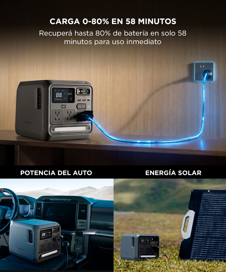 Estacion De Energia Dji Power 1000 Mini 1008wh 1000w Carga Rapida Ups App Bateria Lfp - Imagen 3