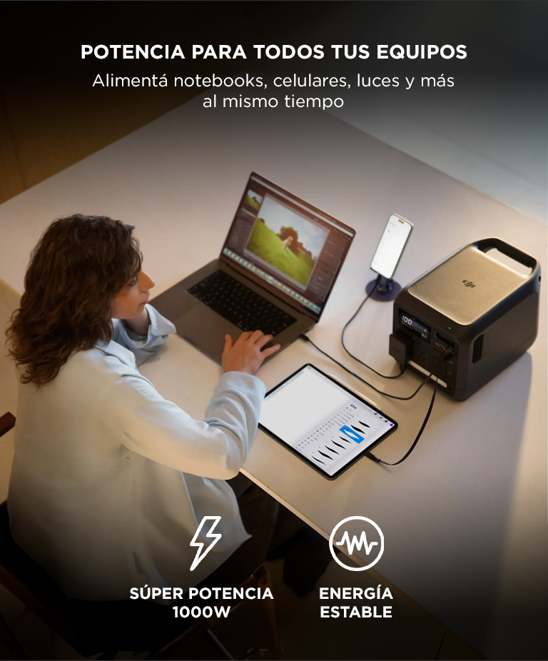 Estacion De Energia Dji Power 1000 Mini 1008wh 1000w Carga Rapida Ups App Bateria Lfp - Imagen 4