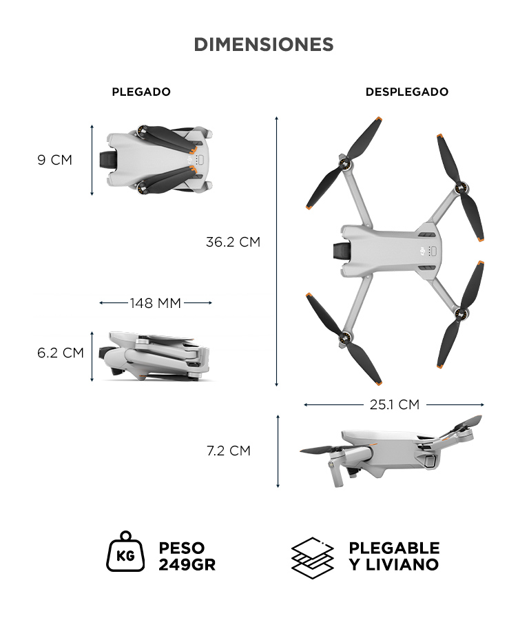 Drone DJI Mini 3 Control Remoto DJI RC-N1 - Imagen 5