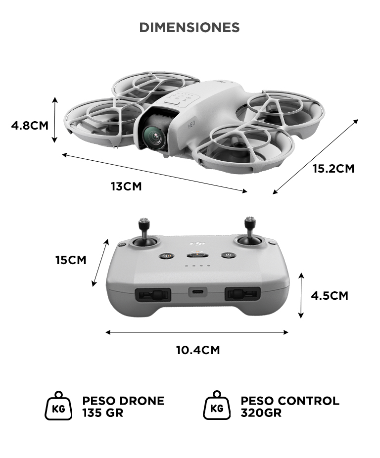 Drone DJI Neo Combo Vuela Más Control Remoto DJI RC-N3 - Imagen 6