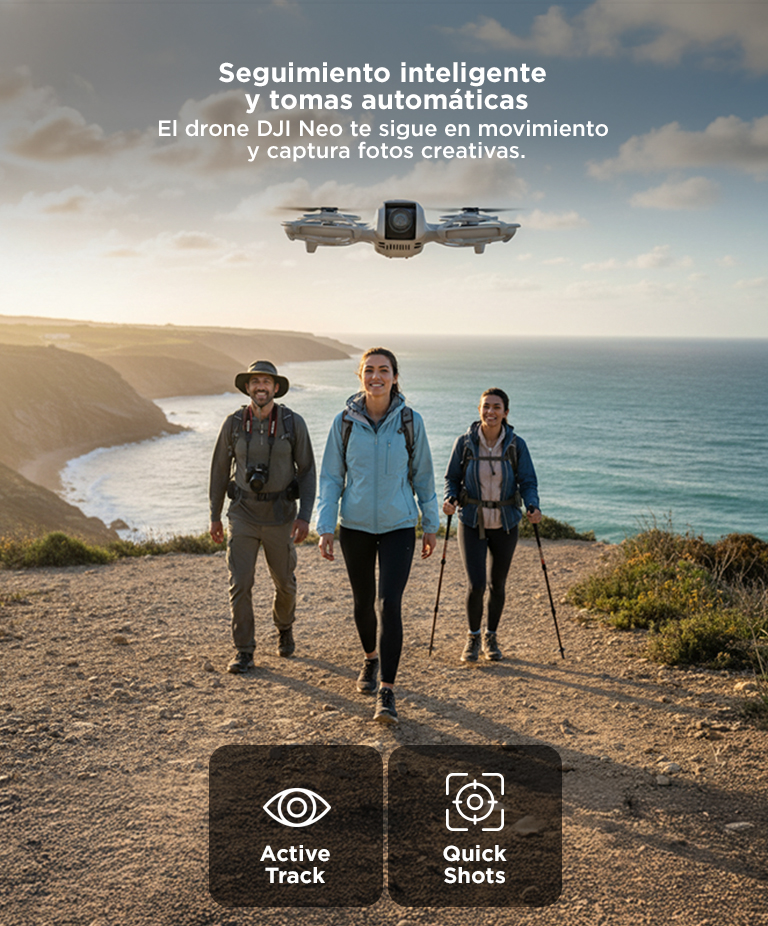 Drone DJI Neo 4K Sensor 1.2 Pulgada GPS Estabilizacion Eje Unico 18 Min Vuelo 7km Transmision O4 - Imagen 4