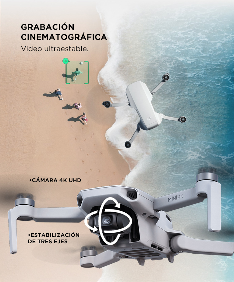 Drone DJI Mini 4K Combo Vuela Mas Control Remoto DJI RC-N1C - Imagen 3