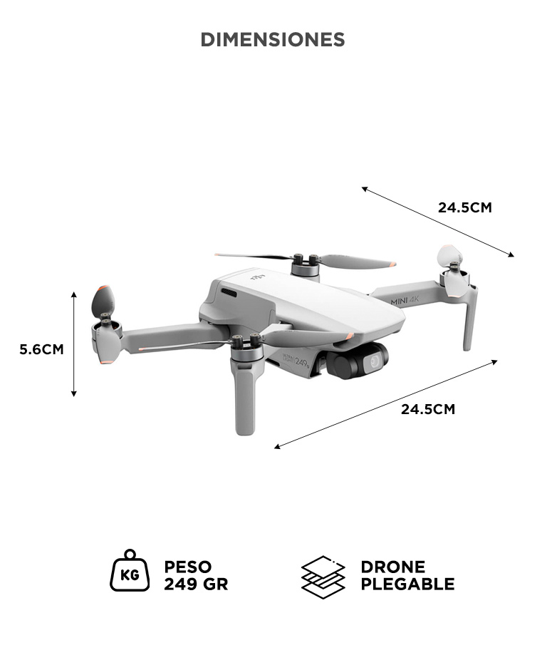 Drone DJI Mini 4K Combo Vuela Mas Control Remoto DJI RC-N1C - Imagen 6
