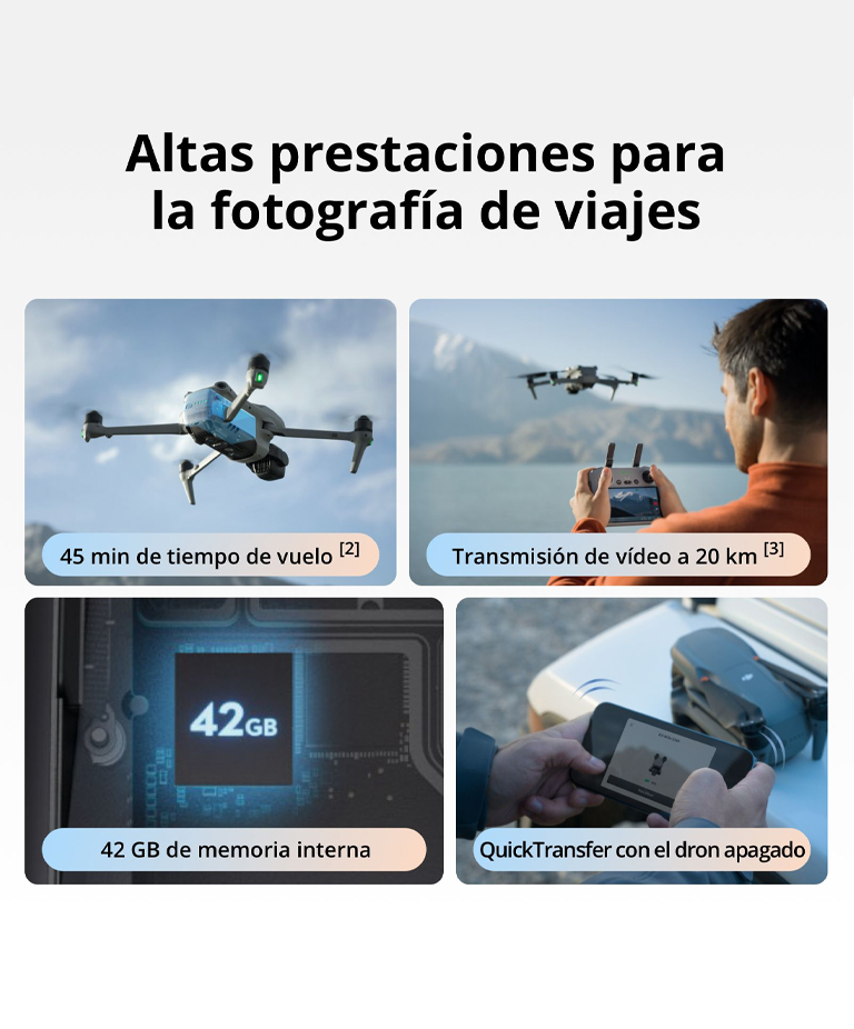 Drone DJI Air 3S Combo Vuela Mas (Control Remoto DJI RC 2) Gran Angular con CMOS 1 y Telecamara Media, 4K/60 fps Deteccion de Obstaculos Omnidireccional - Imagen 5