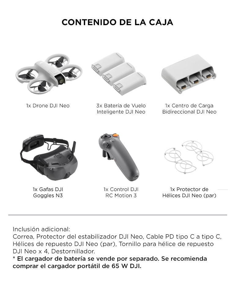 Drone DJI Neo Motion Combo Vuela Mas DJI RC Motion 3 DJI Goggles N3 - Imagen 7