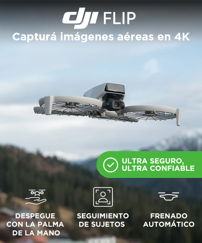 Drone DJI Flip Fly More Combo RC 2 Camara 4K 48MP 3 Baterias 31 Min GPS Estabilizacion 3 Ejes - Imagen 2