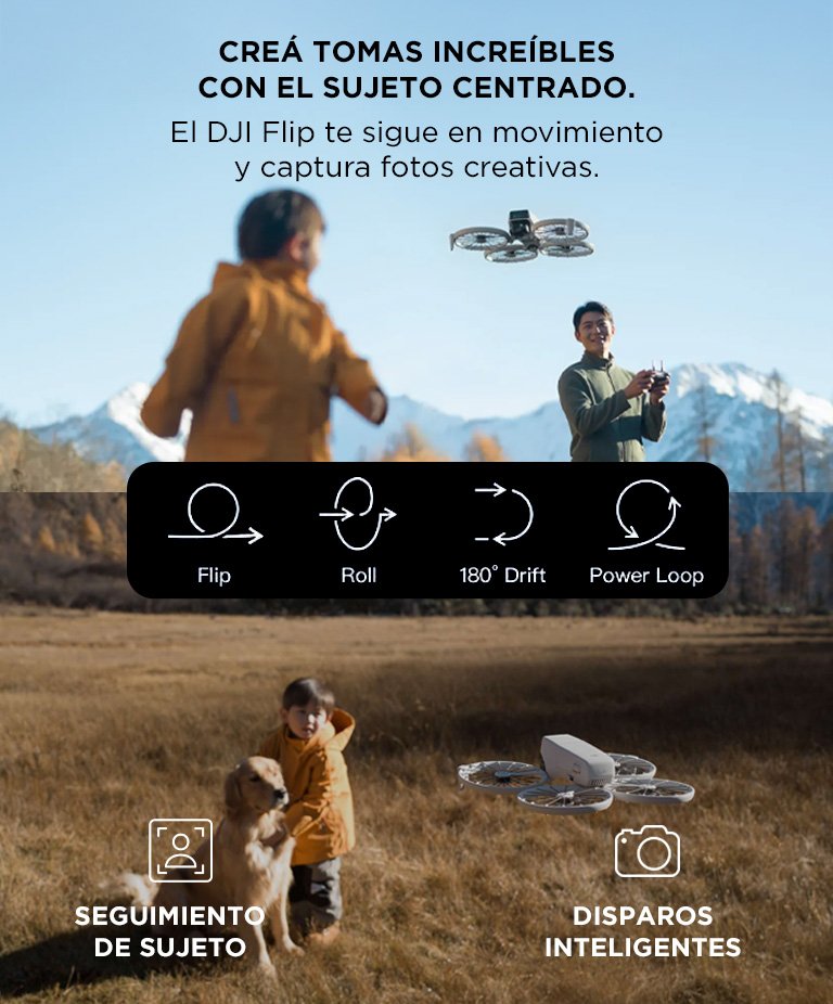 Drone DJI Flip Fly More Combo RC 2 Camara 4K 48MP 3 Baterias 31 Min GPS Estabilizacion 3 Ejes - Imagen 3