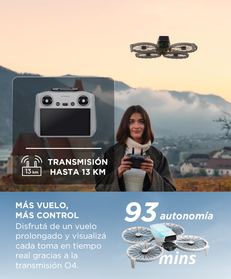 Drone DJI Flip Fly More Combo RC 2 Camara 4K 48MP 3 Baterias 31 Min GPS Estabilizacion 3 Ejes - Imagen 4