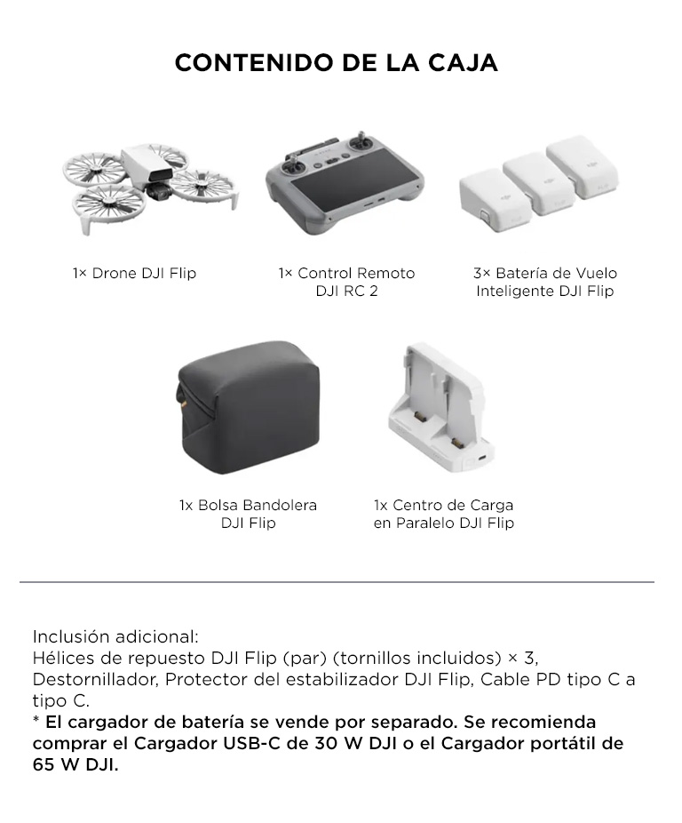 Drone DJI Flip Fly More Combo RC 2 Camara 4K 48MP 3 Baterias 31 Min GPS Estabilizacion 3 Ejes - Imagen 7