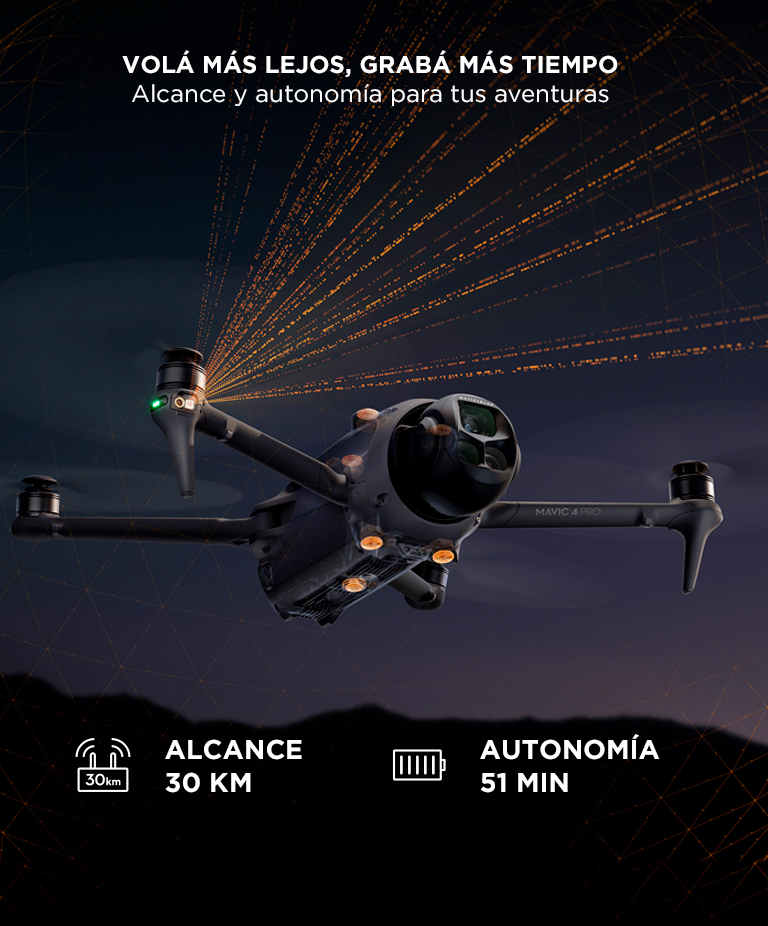 Drone DJI Mavic 4 Pro (Control Remoto DJI RC 2) Triple Cámara 100 MP, Tiempo De Vuelo 51 Min, Gimbal 360° - Imagen 4