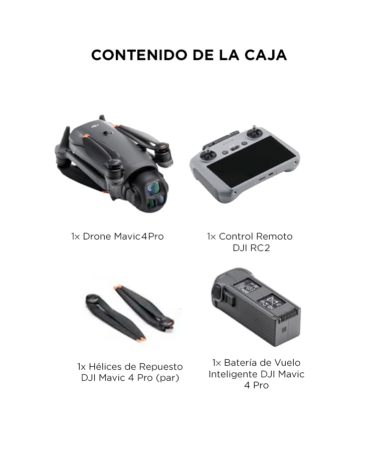 Drone DJI Mavic 4 Pro (Control Remoto DJI RC 2) Triple Cámara 100 MP, Tiempo De Vuelo 51 Min, Gimbal 360° - Imagen 7