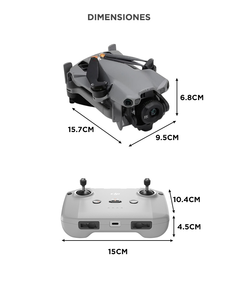 Drone DJI Mini 5 Pro Combo Vuela Mas Control Remoto RC-N3, Camara 50 MP, Video 4K, Sensor CMOS De 1”, Estabilizacion De 3 Ejes - Imagen 6