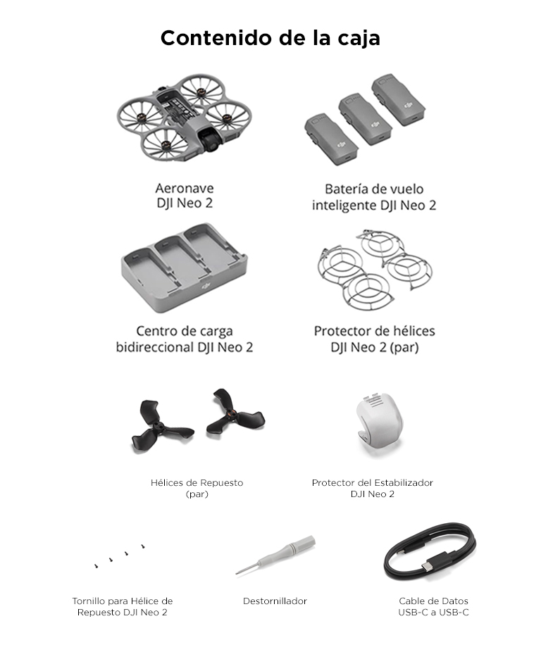 Drone DJI Neo 2 Combo 3 Baterias Sensor CMOS 1 2 Pulgadas 49 GB GPS Galileo BeiDou 7 km Vuelo 19 Min 160 g - Imagen 7