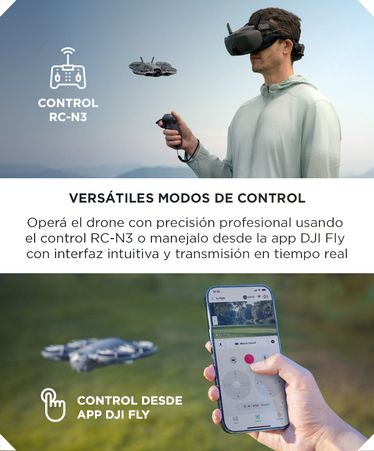 Drone DJI Neo 2 Combo Goggles N3 Motion 3 Sensor CMOS 1.2 Pulgadas 49 GB GPS Galileo BeiDou 7 km Vuelo 19 Min 160 g - Imagen 3