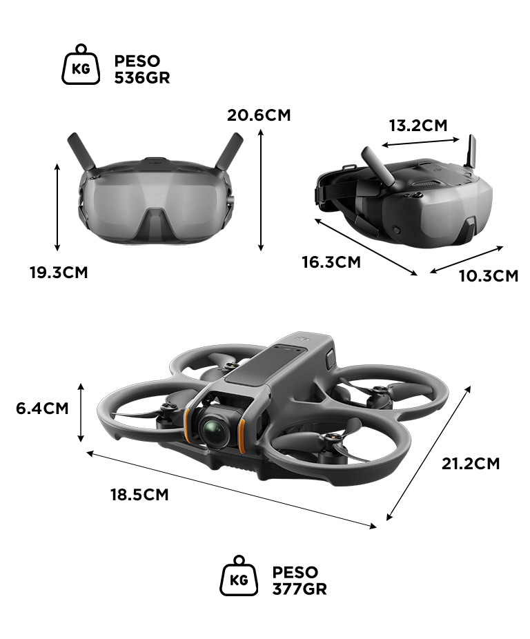 Drone DJI Avata 2 Gafas Goggles N3 Combo Vuela Inteligente - Imagen 6
