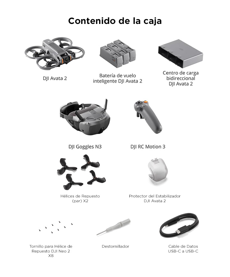 Drone DJI Avata 2 Gafas Goggles N3 Combo Vuela Inteligente - Imagen 7