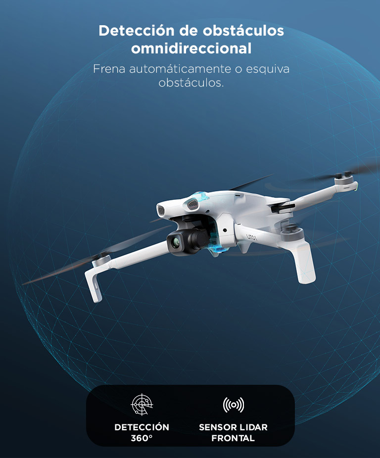Drone DJI Lito 1 Combo Vuela Mas (Control Remoto RC-N3 + 3 Baterias de Vuelo Inteligente), Camara 4K, Deteccion de Obstaculos, ActiveTrack, Video 4K e Imagenes 8K, Ligero y Plegable, Transmision de Video 15 km - Imagen 3