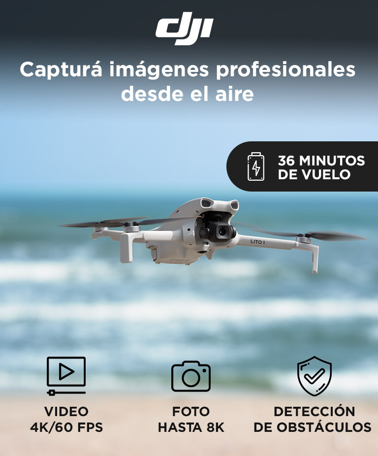 Drone DJI Lito 1 (Control Remoto DJI RC-N3), Camara 4K, Deteccion de Obstaculos, ActiveTrack, Video 4K e Imagenes 8K, Ligero y Plegable, Transmision de Video 15 km - Imagen 2