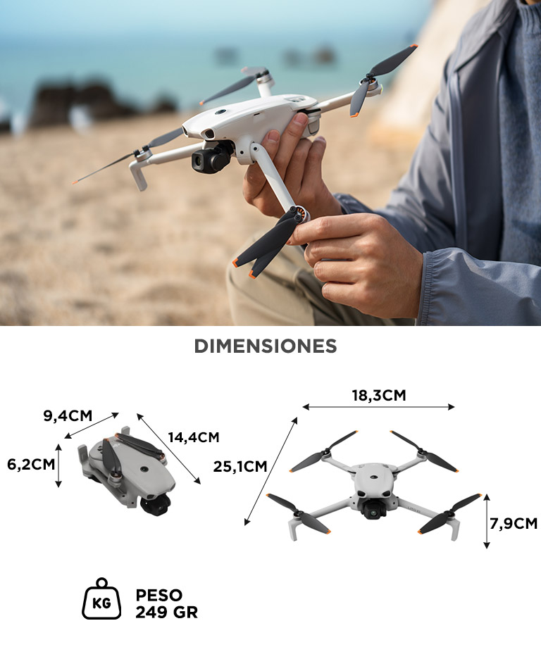Drone DJI Lito 1 (Control Remoto DJI RC-N3), Camara 4K, Deteccion de Obstaculos, ActiveTrack, Video 4K e Imagenes 8K, Ligero y Plegable, Transmision de Video 15 km - Imagen 6