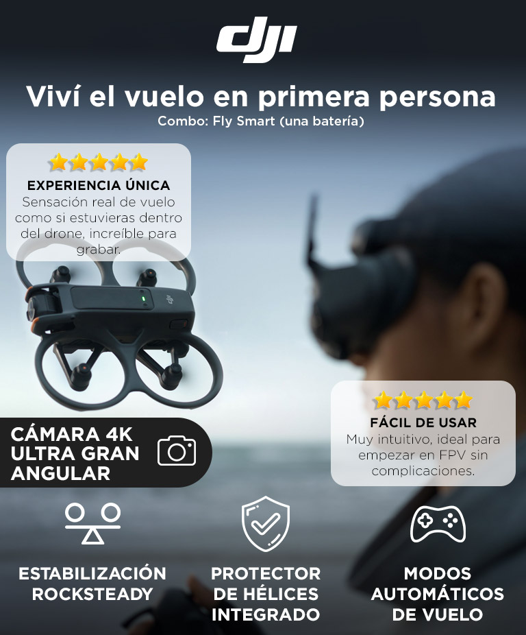 DJI Avata 2 + Goggles N3 + RC Motion 3 Combo Vuela Inteligente, 1 Bateria, FPV con camara 4K, Vuelo Inmersivo, Protector de Helices Integrado, Sencillo Flip/Roll, Campo de Vision Superamplio de 155°, Contenido en POV - Imagen 2