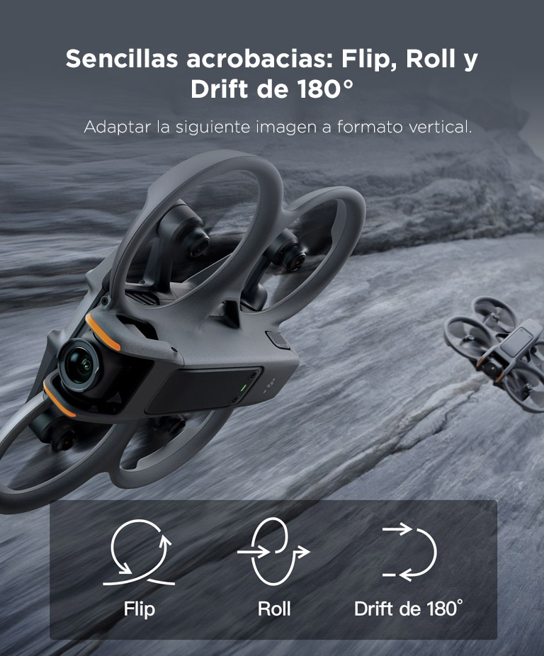 DJI Avata 2 + Goggles N3 + RC Motion 3 Combo Vuela Inteligente, 1 Bateria, FPV con camara 4K, Vuelo Inmersivo, Protector de Helices Integrado, Sencillo Flip/Roll, Campo de Vision Superamplio de 155°, Contenido en POV - Imagen 4