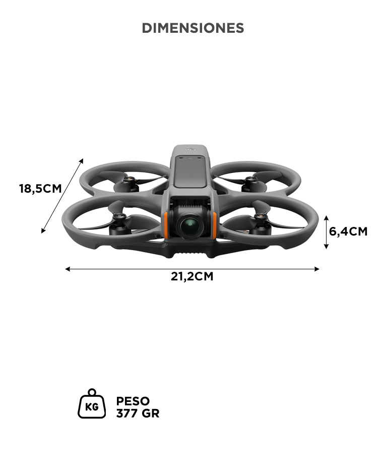 DJI Avata 2 + Goggles N3 + RC Motion 3 Combo Vuela Inteligente, 1 Bateria, FPV con camara 4K, Vuelo Inmersivo, Protector de Helices Integrado, Sencillo Flip/Roll, Campo de Vision Superamplio de 155°, Contenido en POV - Imagen 6