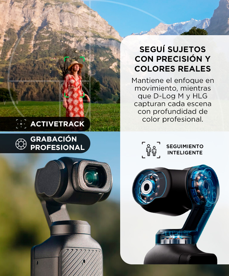 Camara De Video DJI Osmo Pocket 3 Combo Estandar CMOS 1, Video 4K120 fps, Estabilizacion En 3 Ejes, Enfoque Rapido, Seguimiento De Caras/Objetivos, Pantalla Tactil Giratoria De 2 - Imagen 3