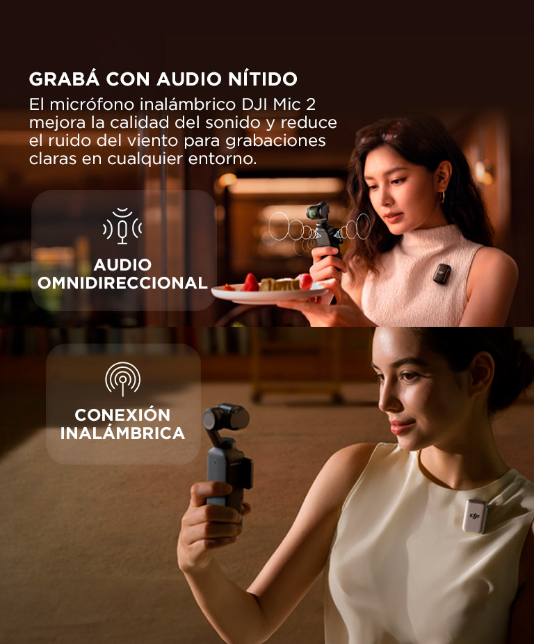 Camara De Video DJI Osmo Pocket 3 Combo Para Creadores CMOS 1, Video 4K120 fps, Estabilizacion En 3 Ejes, Enfoque Rapido, Seguimiento De Caras/Objetivos, Incluye Microfono - Imagen 4