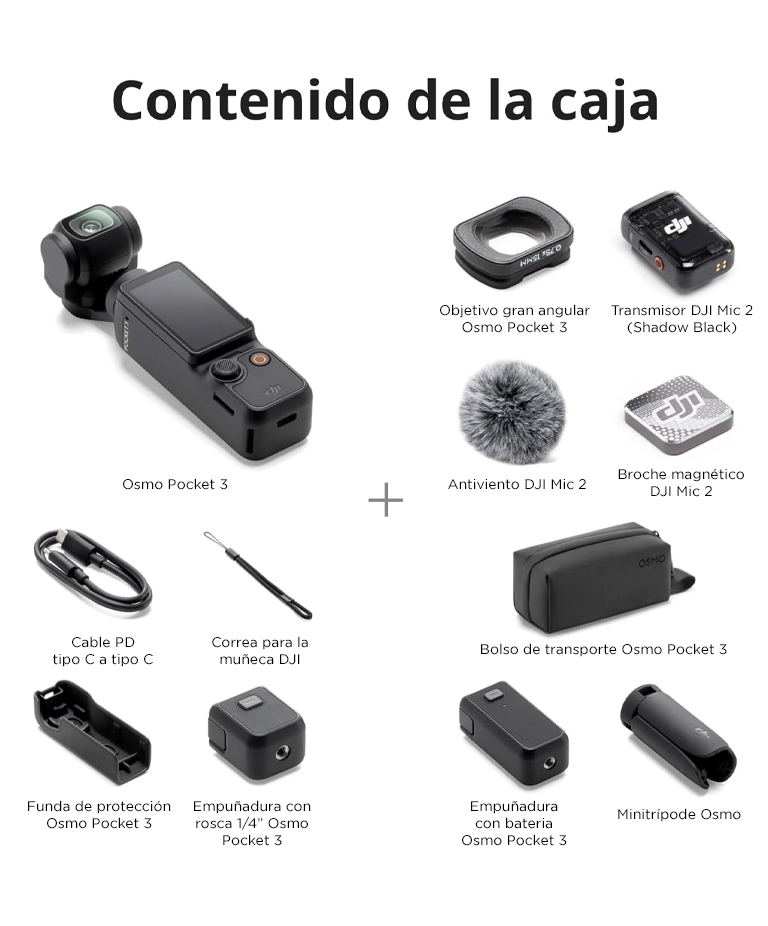 Camara De Video DJI Osmo Pocket 3 Combo Para Creadores CMOS 1, Video 4K120 fps, Estabilizacion En 3 Ejes, Enfoque Rapido, Seguimiento De Caras/Objetivos, Incluye Microfono - Imagen 7