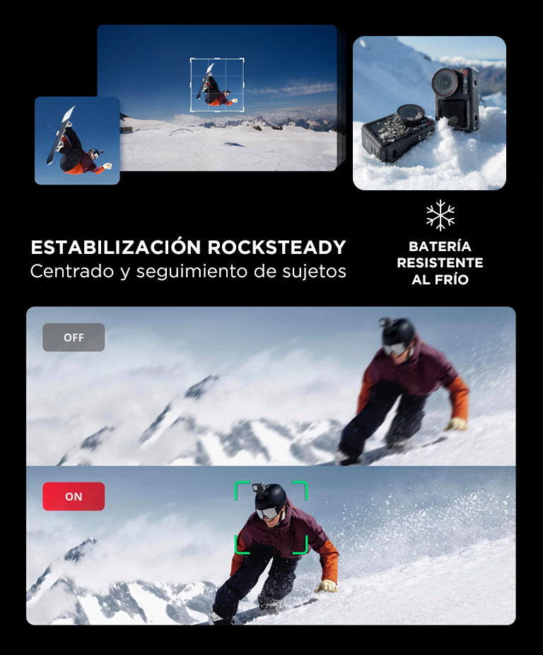 Camara De Accion DJI Osmo Action 5 Pro Pack Aventura 4K Con Sensor 1/1.3 Bateria Aumentada A 12h Con 3 Baterias, Estabilizacion, 2 Pantallas Tactiles OLED - Imagen 4