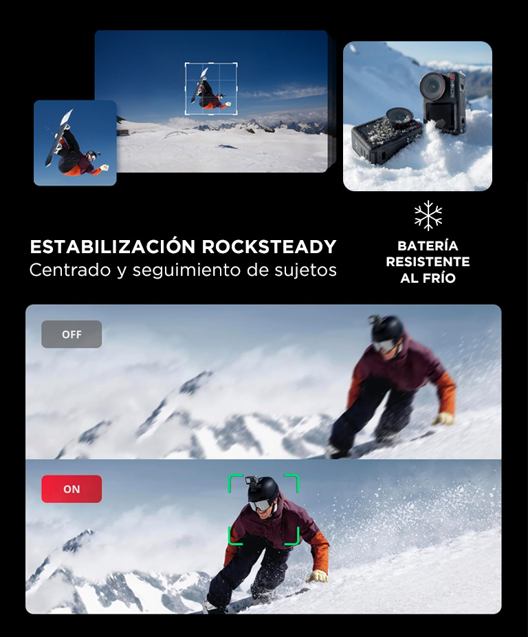 Camara De Accion DJI Osmo Action 5 Pro Combo Estandar Sumergible Sensor 113 Video 4K120 fps Seguimiento De Objetivos Estabilizacion 2 Pantallas Tactiles OLED - Imagen 4