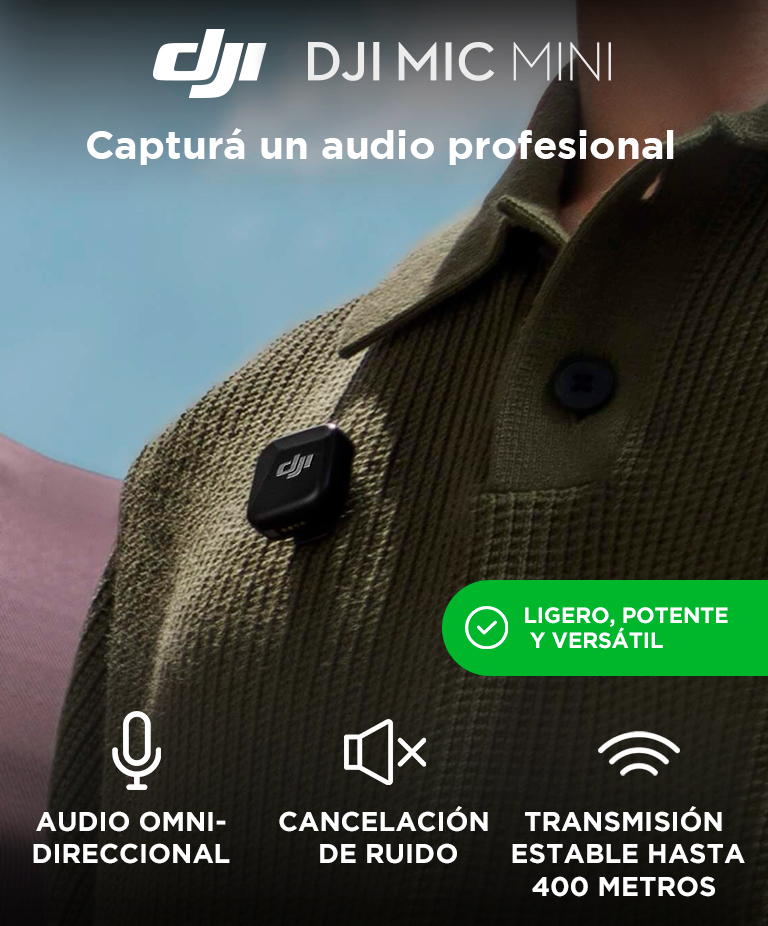 Microfono Inalambrico DJI Mic Mini 2 TX 1 RX Estuche De Carga - Imagen 2