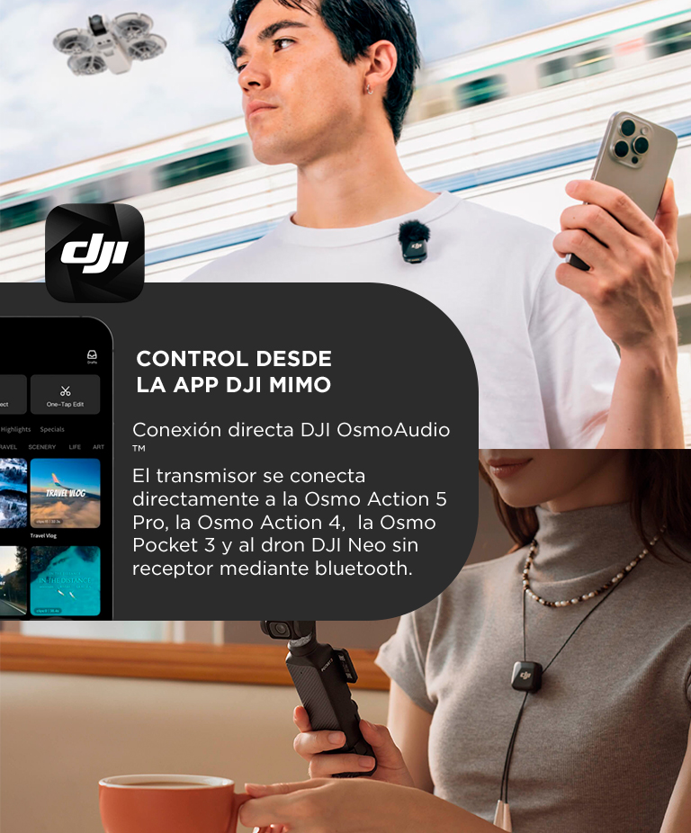 Microfono Inalambrico DJI Mic Mini 2 TX 1 RX Estuche De Carga - Imagen 4