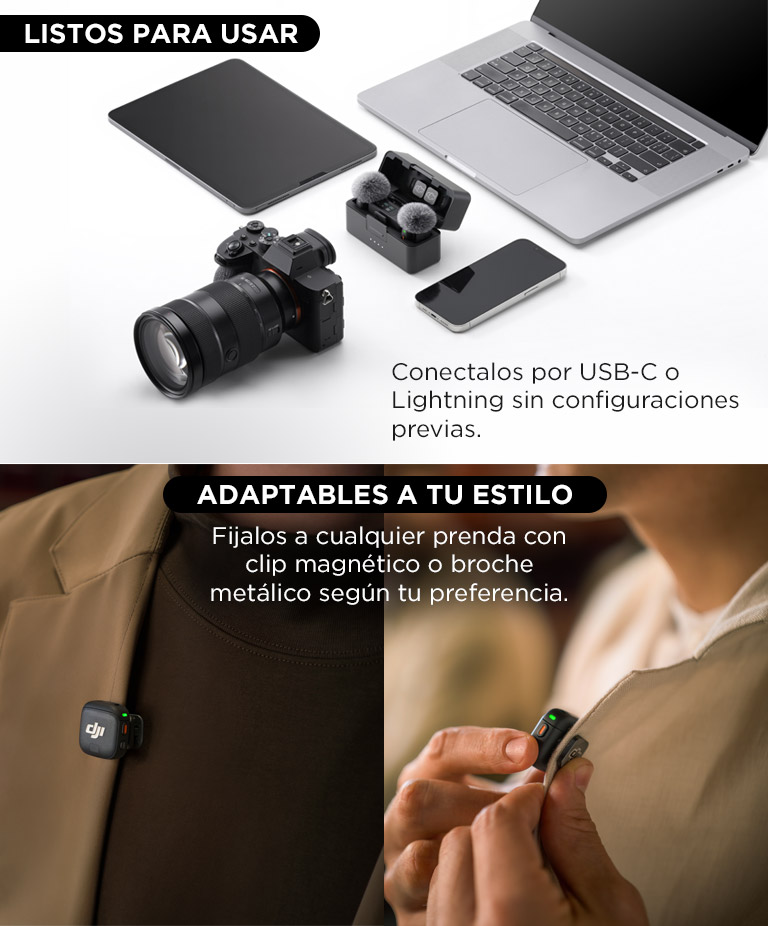 Microfono Inalambrico DJI Mic 3 Sistema Doble TX RX Grabacion Interna 32 Bit Float 400 m Estuche De Carga - Imagen 4