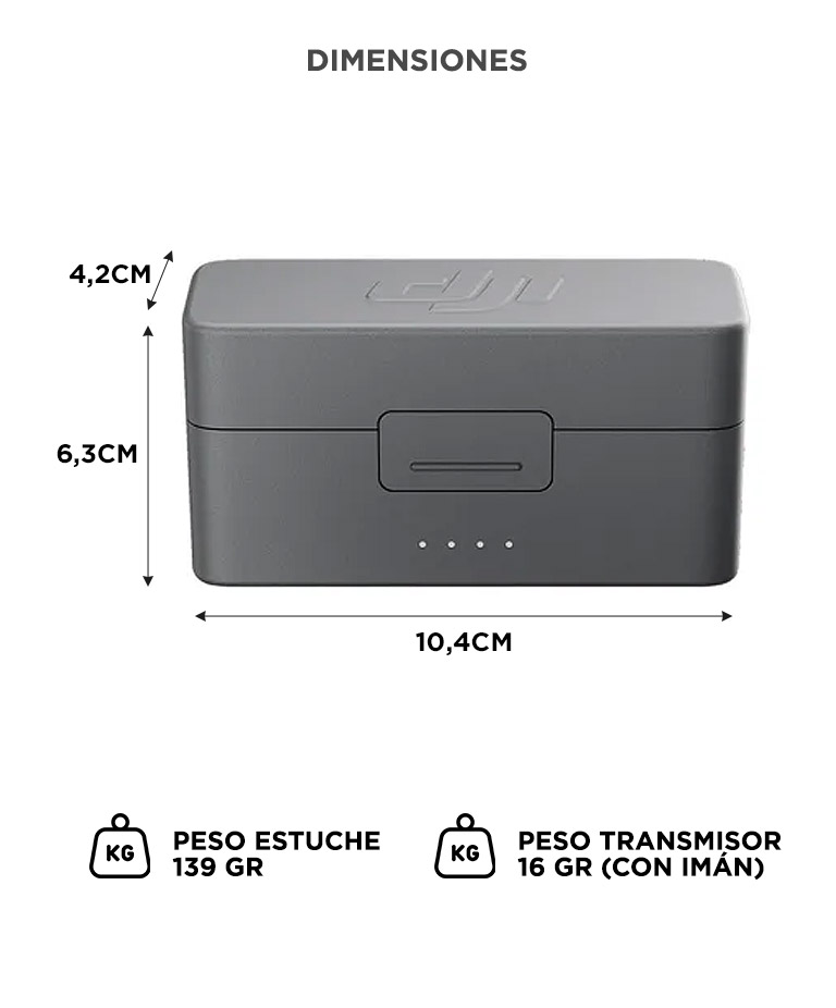 Microfono Inalambrico DJI Mic 3 Sistema Doble TX RX Grabacion Interna 32 Bit Float 400 m Estuche De Carga - Imagen 6