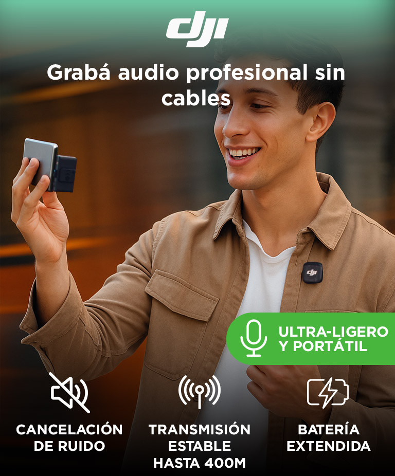 Microfono Inalambrico DJI Mic 3 1 TX 1 RX Alcance 400 Metros Bluetooth 5.4 Audio Omnidireccional - Imagen 2